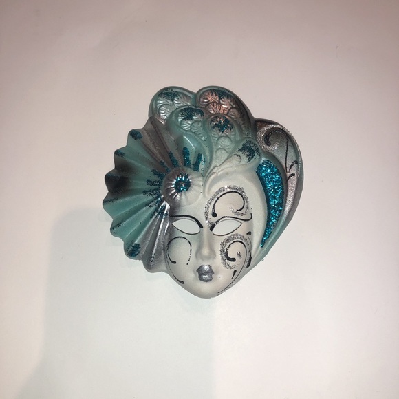 Hand Crafted Painted Venice Italy Venetian Carnival Mask Small Wall Hang Decor - Picture 3 of 10